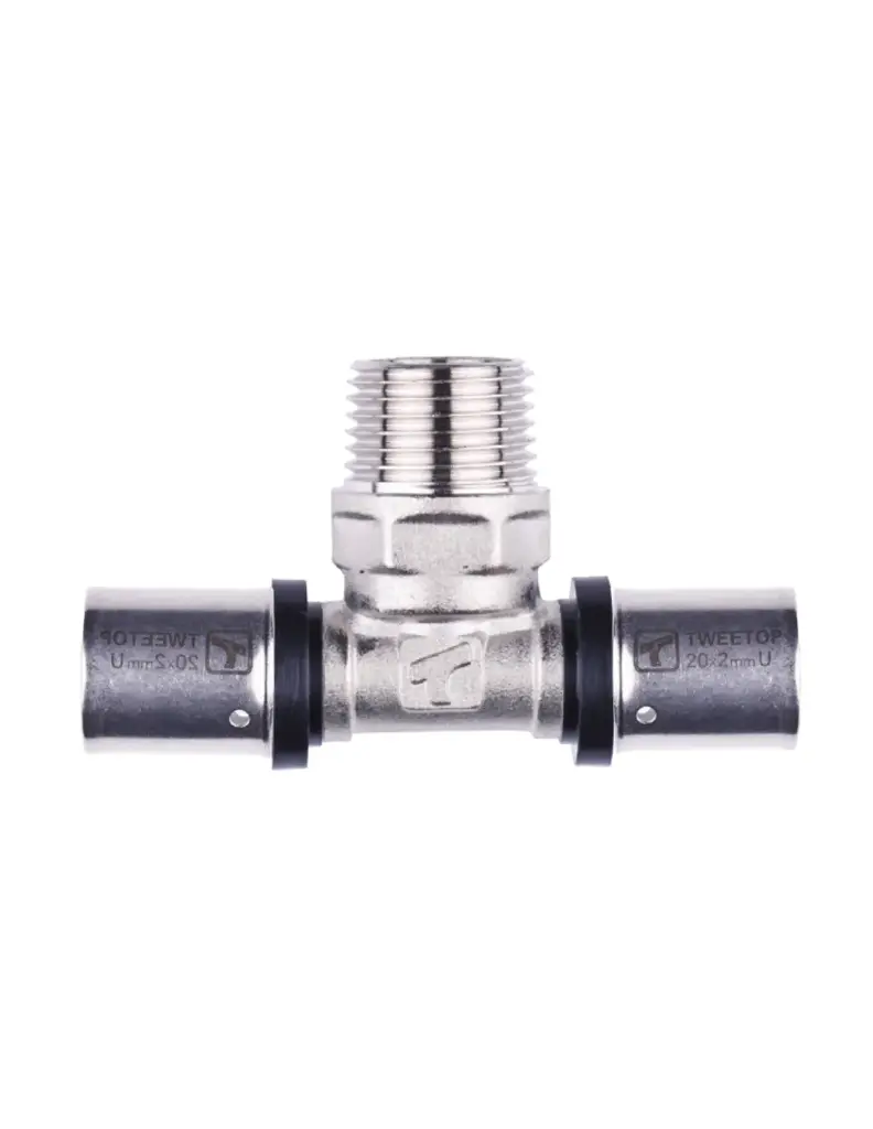 Tweetop Press Tee with male thread 16x1/2"x16 GZ