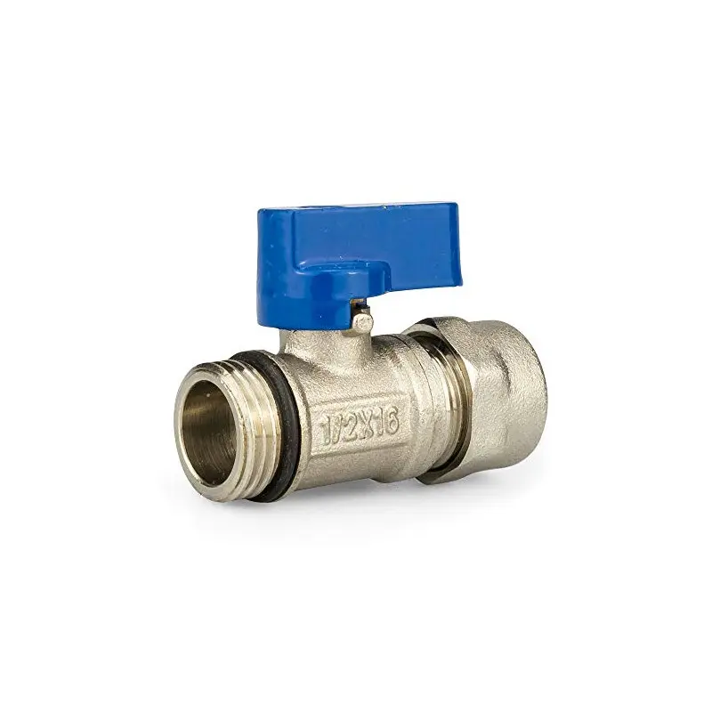 PEX Male isolation valve 16x1/2" - BLUE