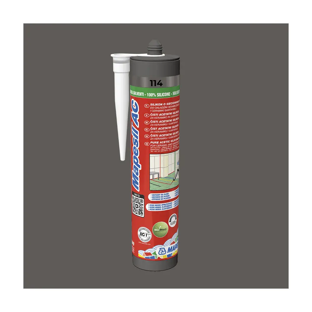 Mapei sanitary silicone 310ml - 114 anthracite
