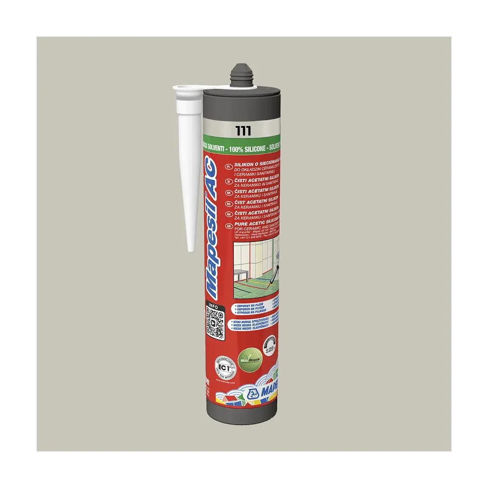 Mapei sanitary silicone 310ml - 111 silver