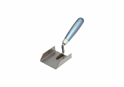 [103723] Kubala 0911- Stainless Steel Stucco Trowel, Two-Sided Welded, Varnished Beech Handle 80X83 Mm