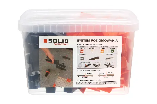 [113158] SOLID - leveling clips 1mm 100pcs + wedge 50pcs /6357/