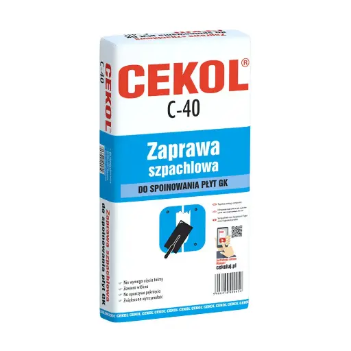 [100401] Cekol C-40 Special patching mortar for pointing of plasterboards - 16kg