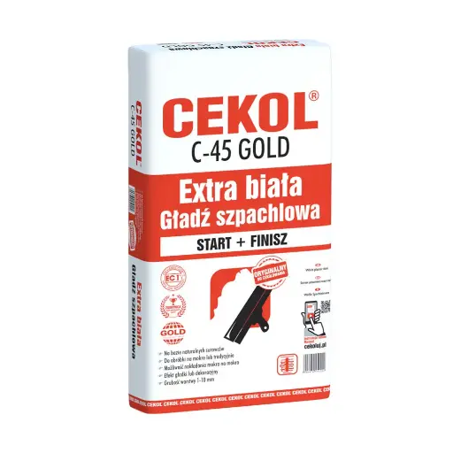 [110037] Cekol C-45 white smooth gypsum based plaster - 20kg