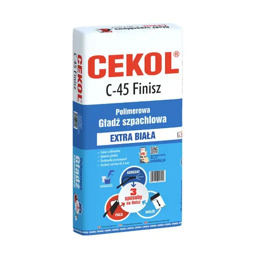 [100500] Cekol C-45 Finisz plaster compound for thin layers - 20kg